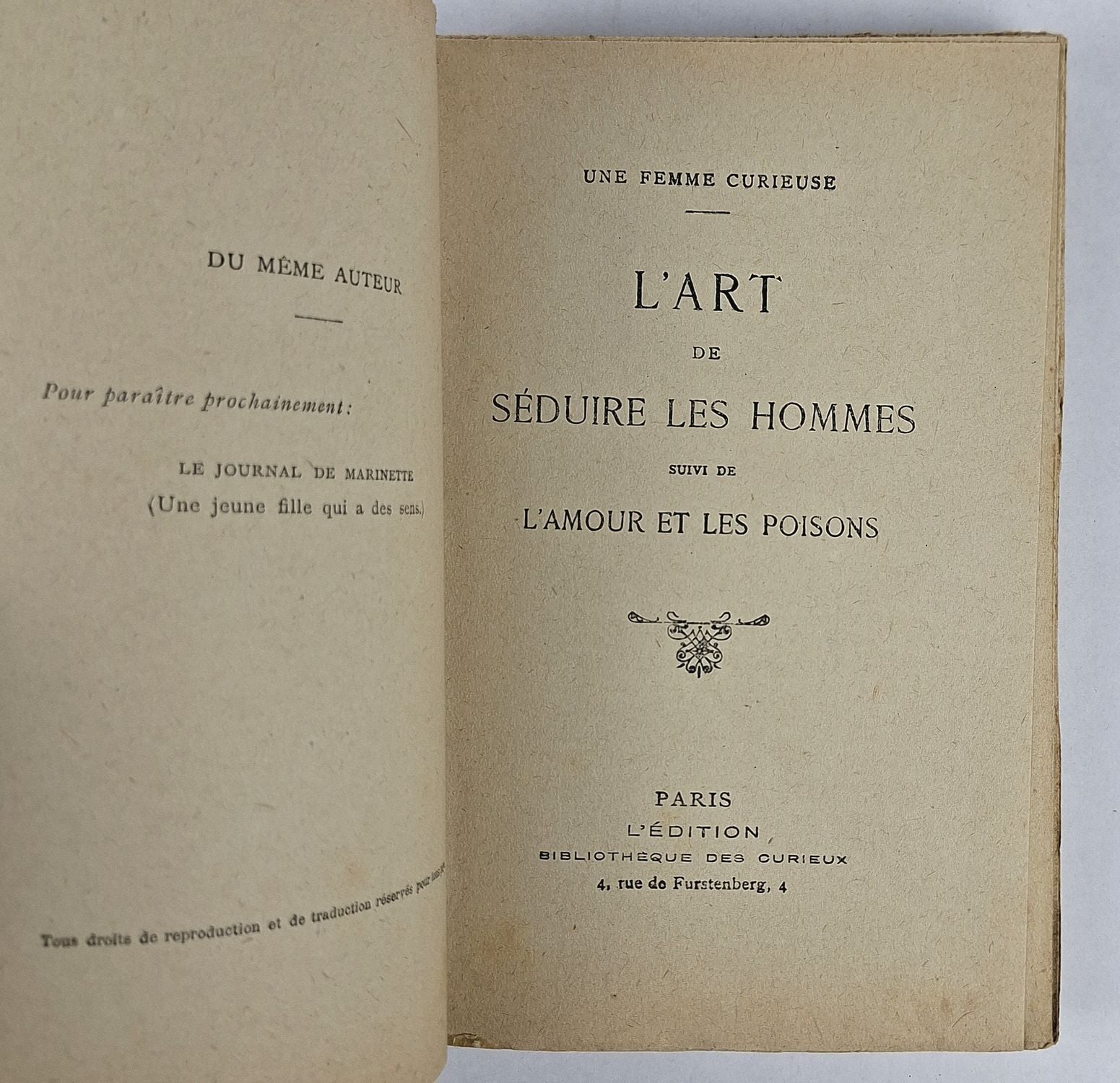 L'Art de Seduire les Hommes suivi de l'Amour et les Poisons - Image 4