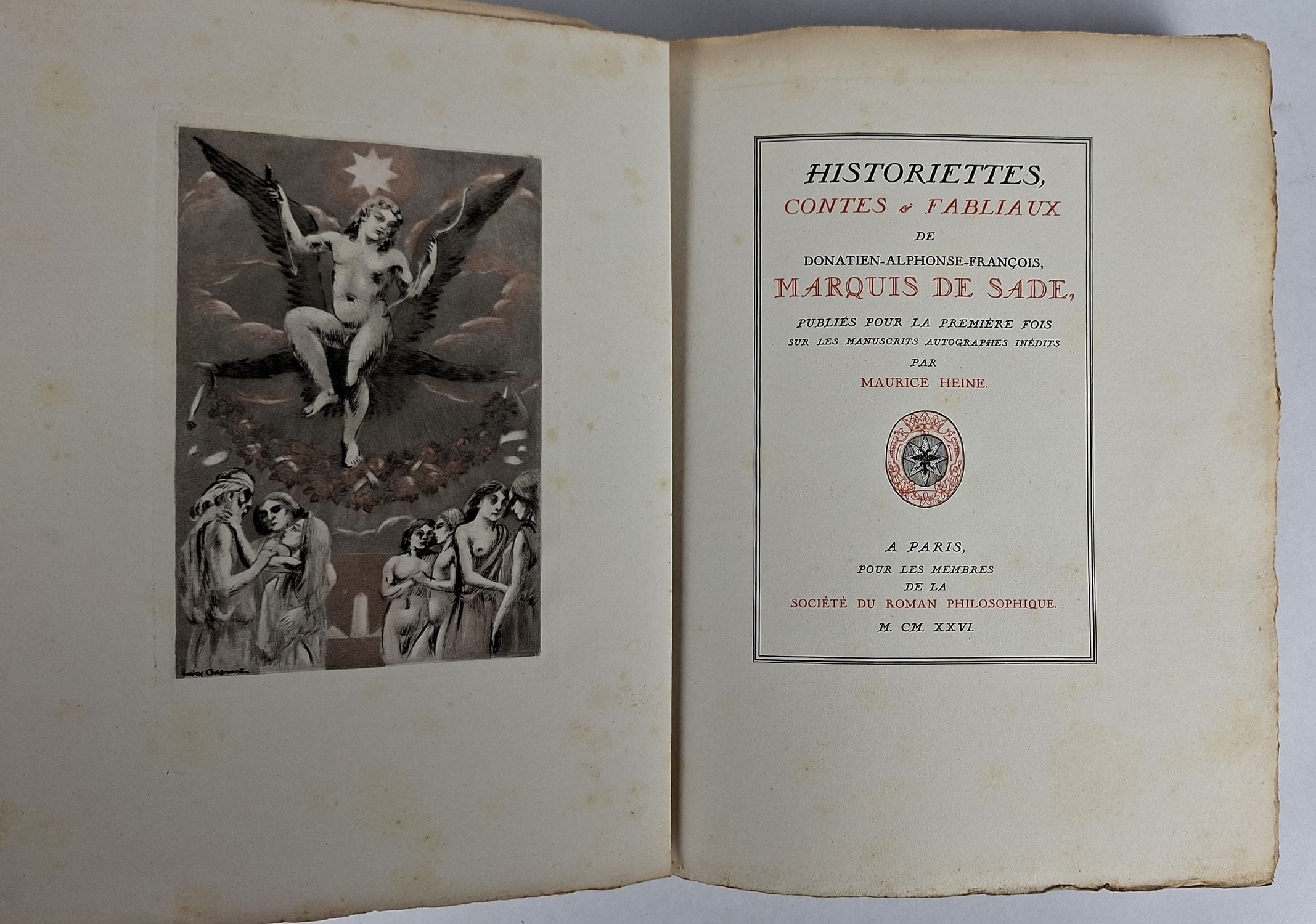 Historiettes, Contes & Fabliaux du Marquis de Sade, Publies Pour la Premiere Fois Par Maurice Heine - Image 2