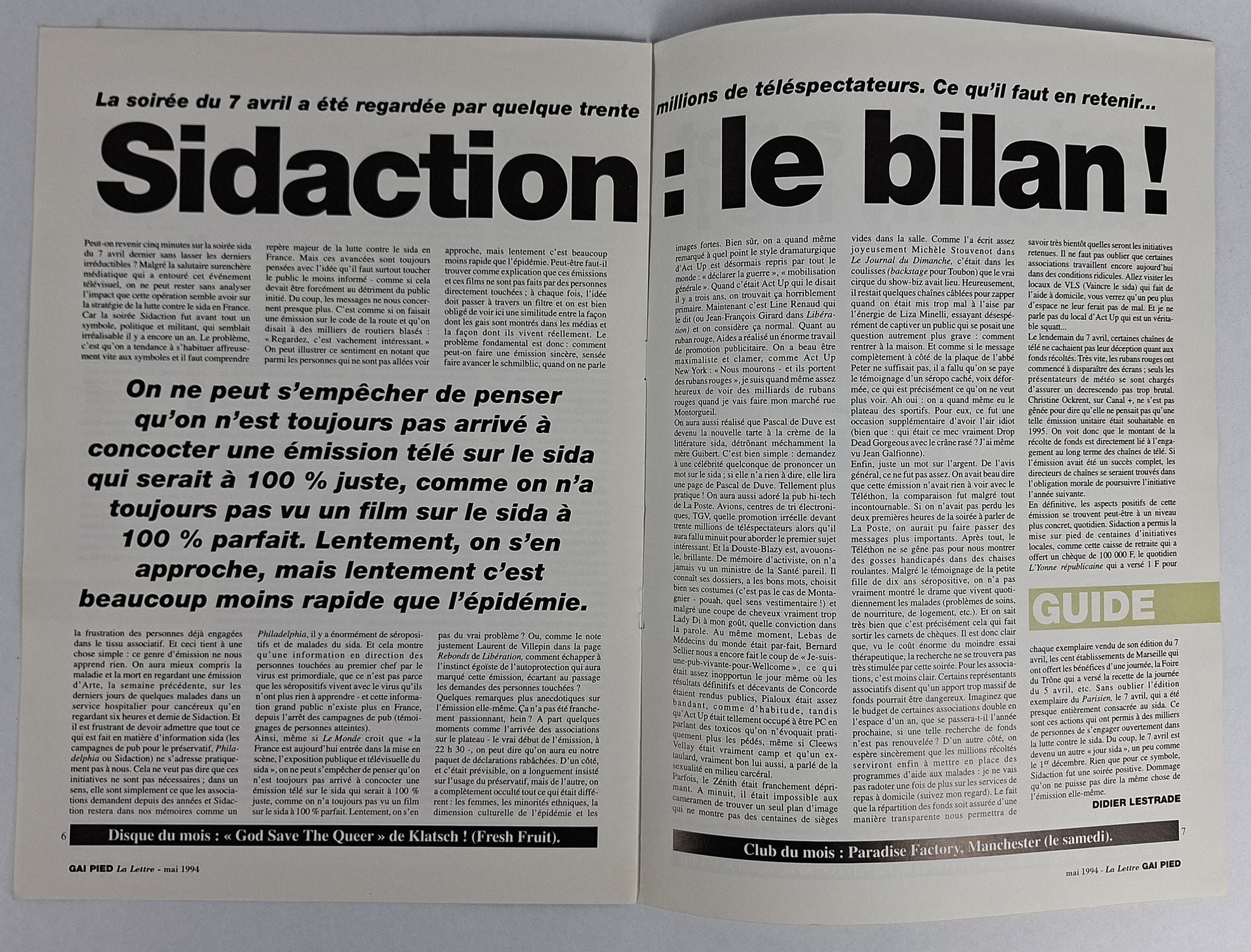 Gai Pied: La Lettre Mensuelle - Image 3