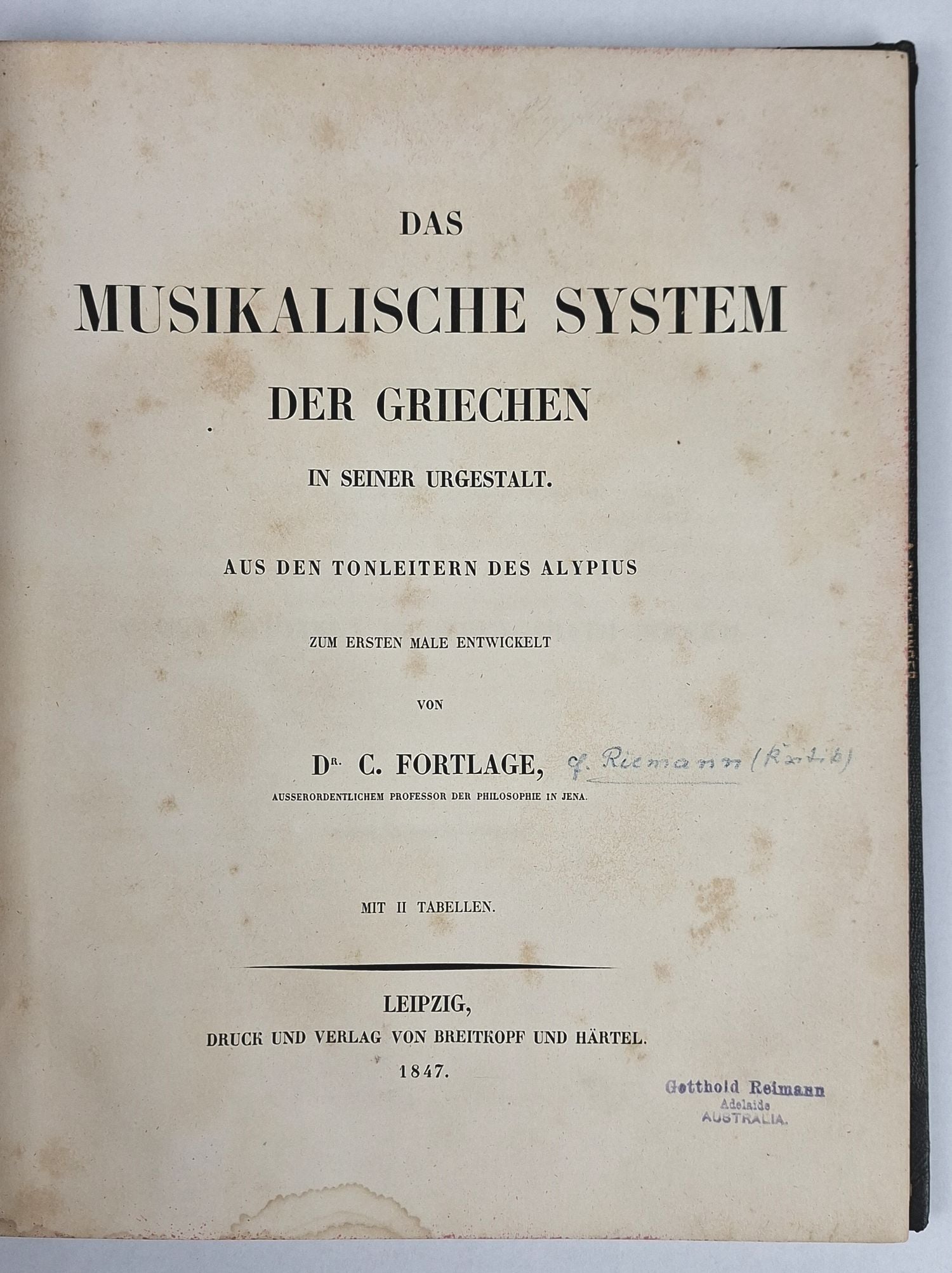 Das Musikalische System der Griechen in Seiner Urgestalt. - Image 2