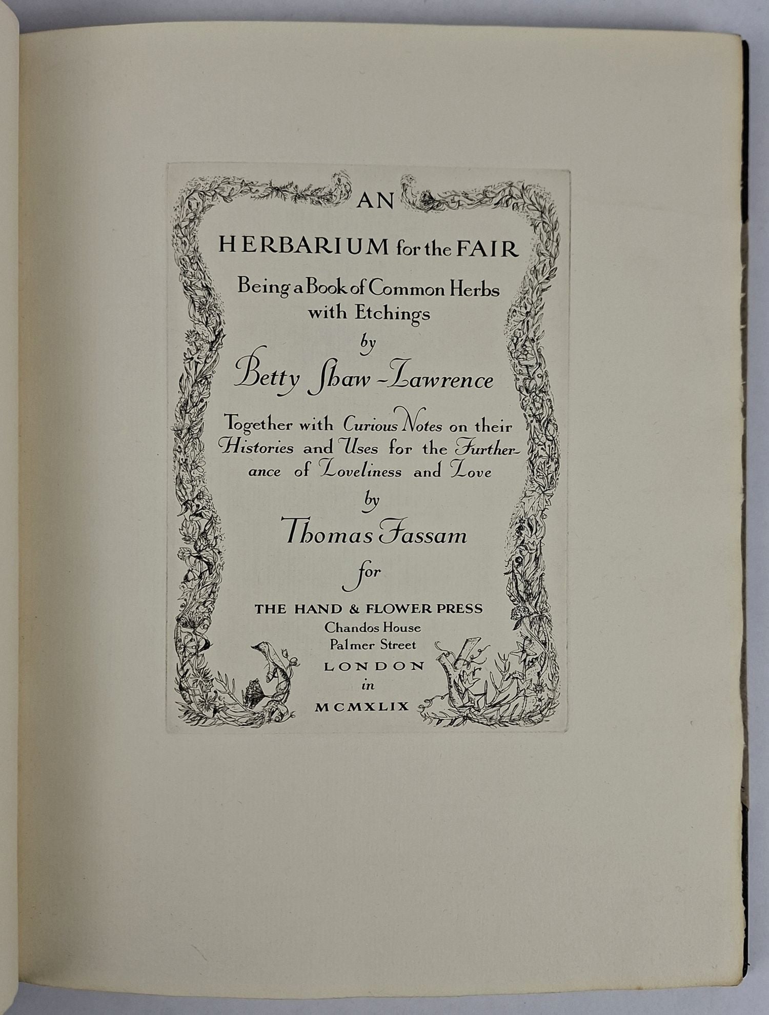 An Herbarium for the Fair: Being a Book of Common Herbs with Etchings - Image 2
