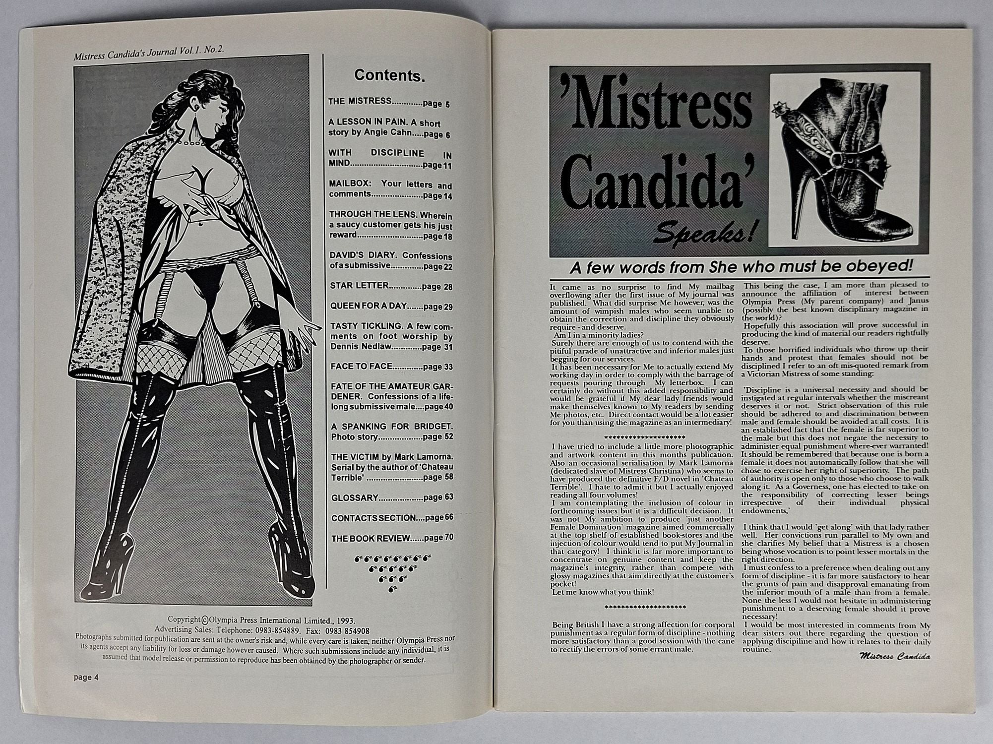 Mistress Candida's Journal (Complete Set, Volume 1: Number 1 & 2) - Image 3