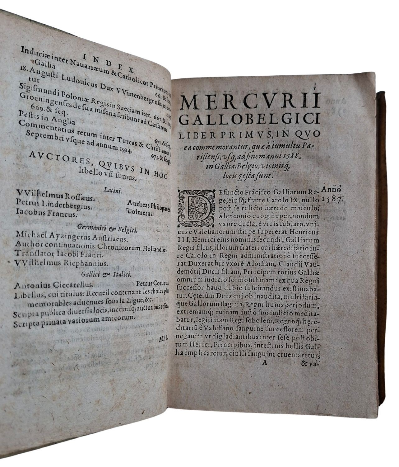 Mercurius Gallobelgicus: siue, Rerum in Gallia & Belgio Potissimum: Hispania Quoque, Italia, Anglia, Germania, Polonia, vicinisque locis ab anno 1588. vsque ad Martium anni praesentis 1594. gestarum, nuncius. Opusculum in Sex Libros... - Image 5