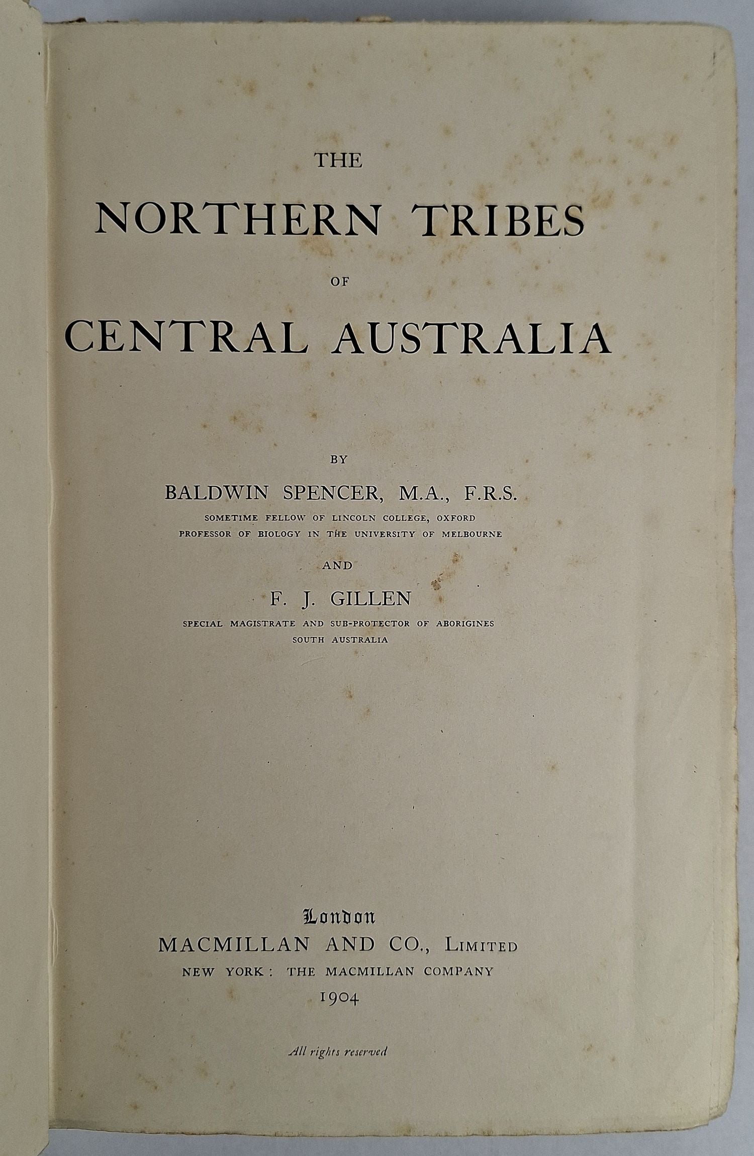 The Northern Tribes of Central Australia (Walter Roth's Copy) - Image 3