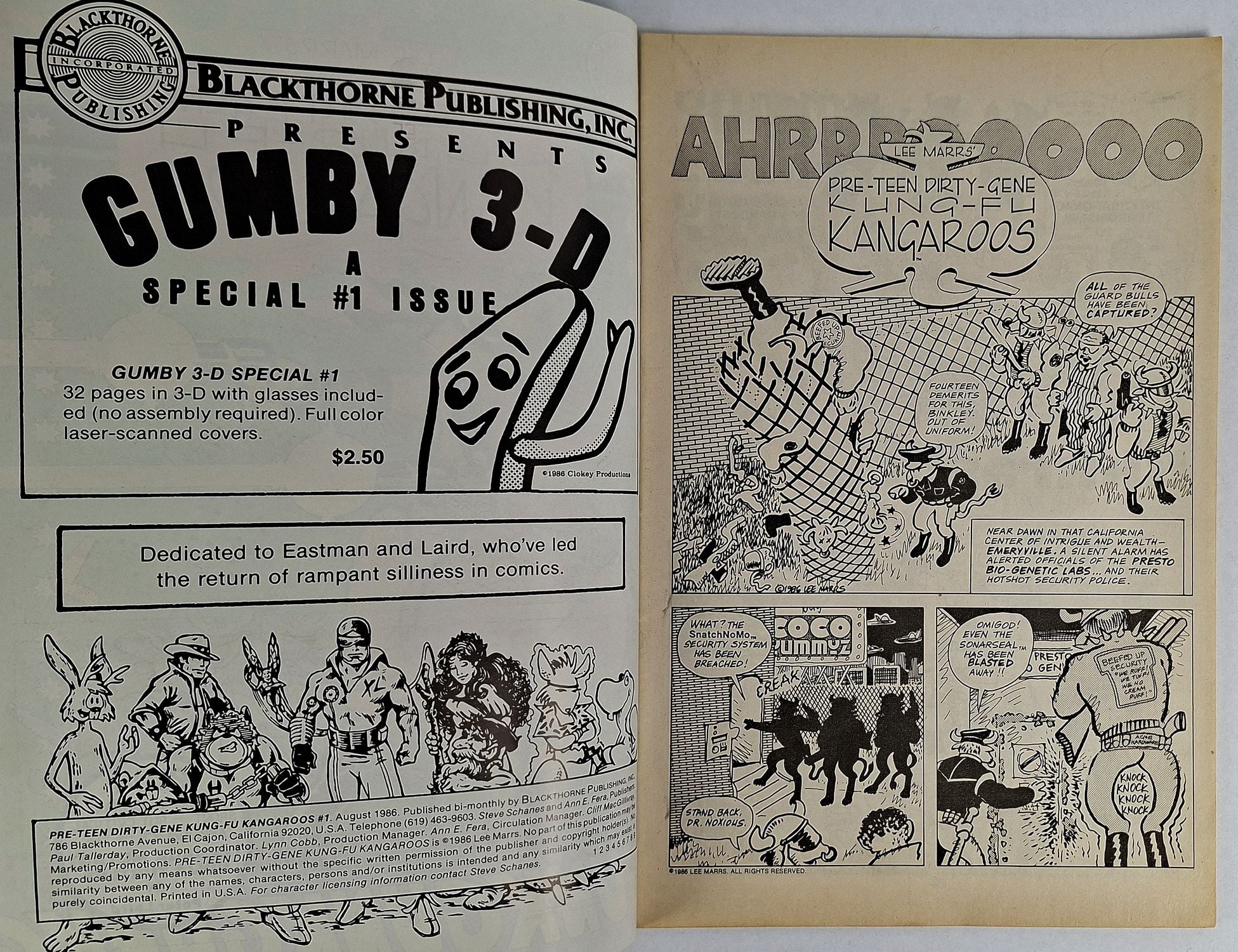 Lee Marrs' Pre-Teen Dirty-Gene Kung-Fu Kangaroos Nos. 1-3 (Complete Set) - Image 2