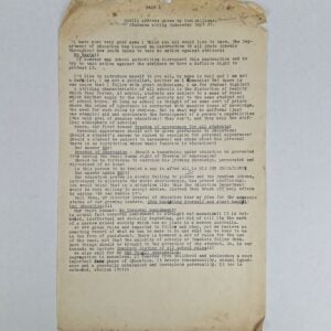 Public Address given by Neil Williams, [Randwick Boy's High Inter-state] Students strike Wednesday Sept 20. [1972]