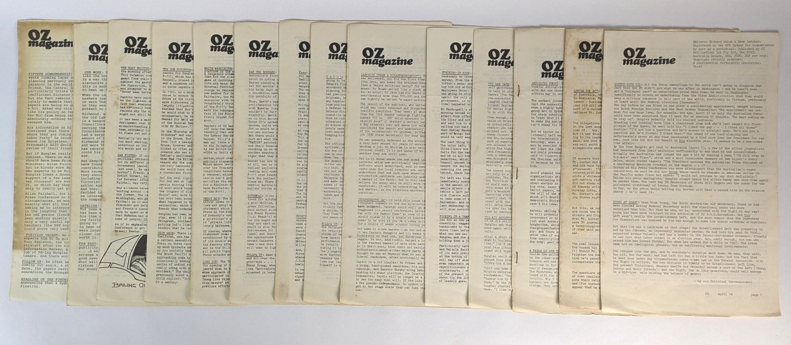 Oz Magazine (Australia) Complete Set with Newsletters - Image 7