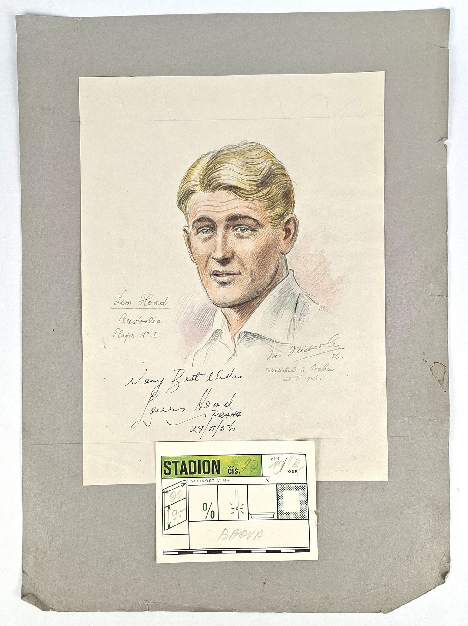 Lew Hoad Australia Player No 1. in Prague, 1956 - Image 3