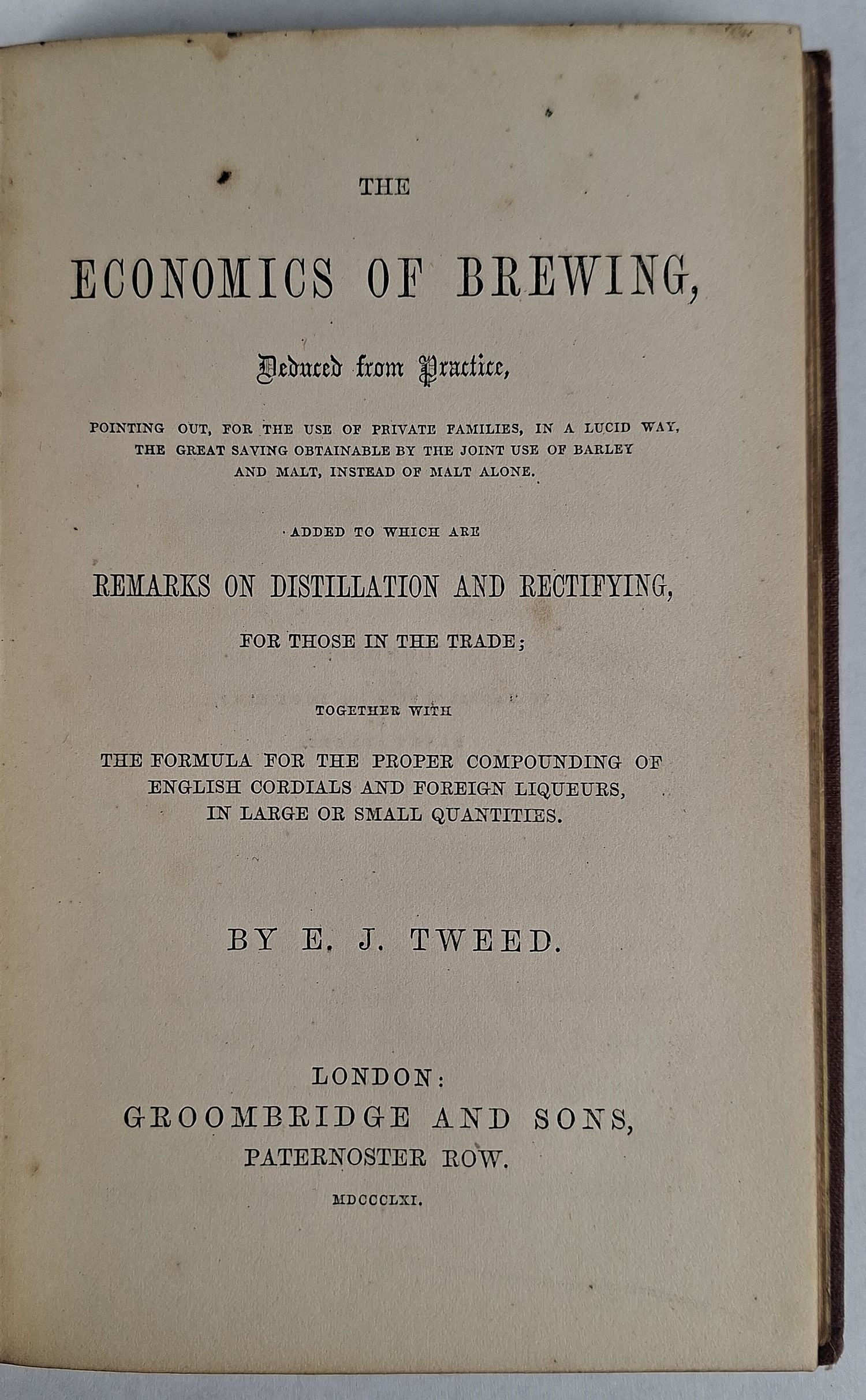 The Economics of Brewing, ... with Remarks on Distillation and Rectifying - Image 2